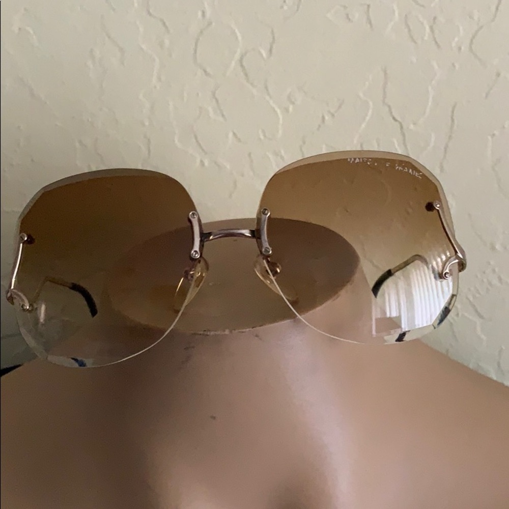 Florence Gold vintage oversized Sunglasses